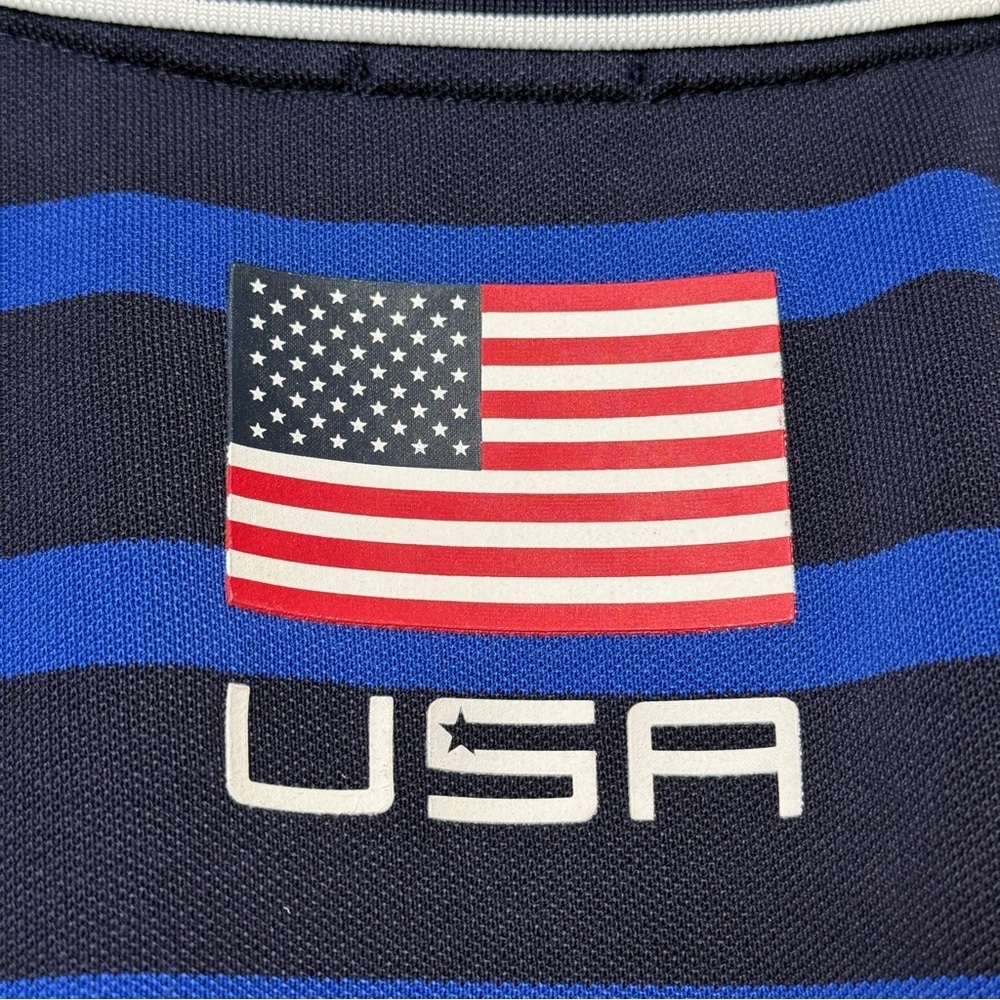 Ralph Lauren Polo Golf Performance USA 16 SS Stripe Collared Shirt Men's L - Picture 5 of 6